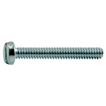 Midwest Fastener M1.6-0.35 x 12 mm Slotted Pan Machine Screw, Zinc Plated Steel, 20 PK 66944